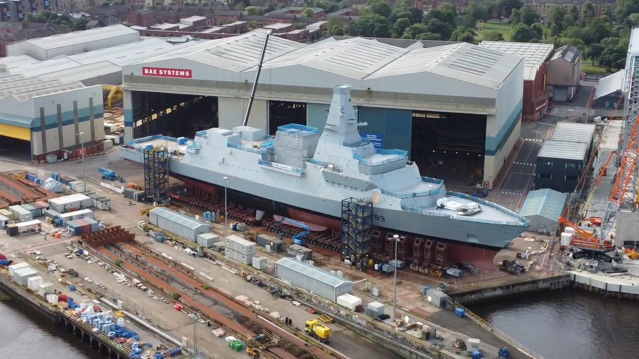 Glasgow shipyard to launch/float new naval ship later this month, for those interested