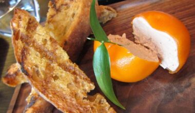 Chicken liver parfait and Custard tart