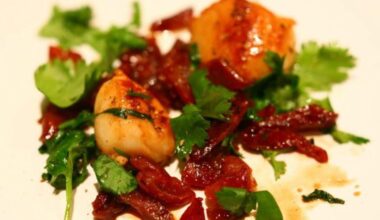 scallops with sausage