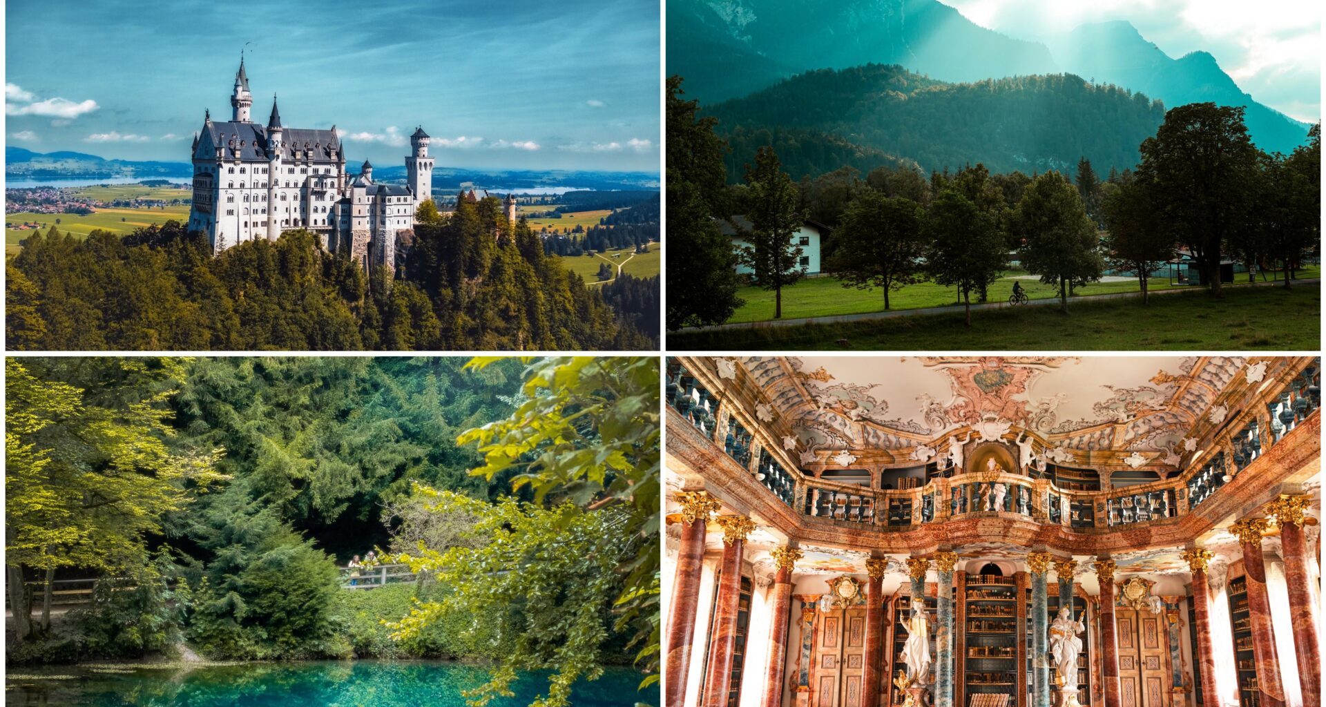 My Solo Trip to Germany were some of the best days of my life. Here are some photos I took in 4 different areas (ok the top right is Austria but it's only 'cause I was walking back to Germany): Schwangau, Tyrol (Austria), Blaubeuren, and Ulm.  Next time I visit Germany, what else should I see?