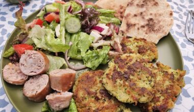 Zucchini fritters for dinner, made with a home-grown zucchini...