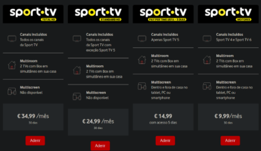 Nota importante: Para ver os jogos dos clubes portugueses nas provas europeias na SPORT TV, agora é obrigatório a subscrição do Multiscreen. Os pacotes anteriores irão perder o acesso ao canal 5.