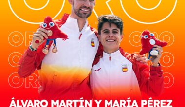 The first #gold of Day 12 goes to Spain! 

Maria Perez & Alvaro Martin take victory in the first-ever marathon race walk relay mixed. It's a first gold for Spain in any race walk event since Barcelona 1992.