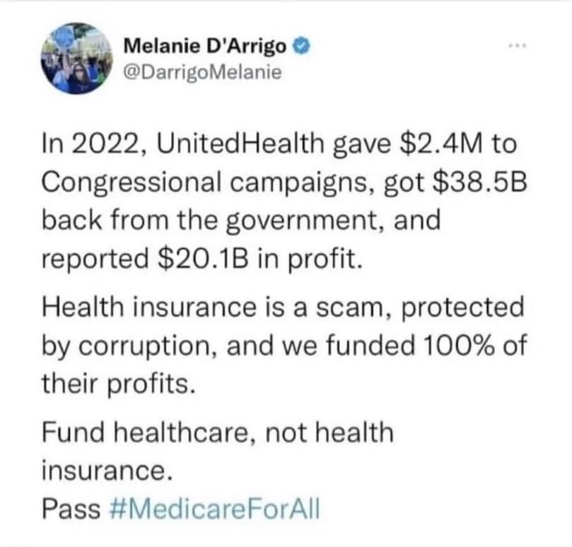 Americans are being robbed and socially murdered with our own "health insurance" premiums - American health insurance is a SCAM