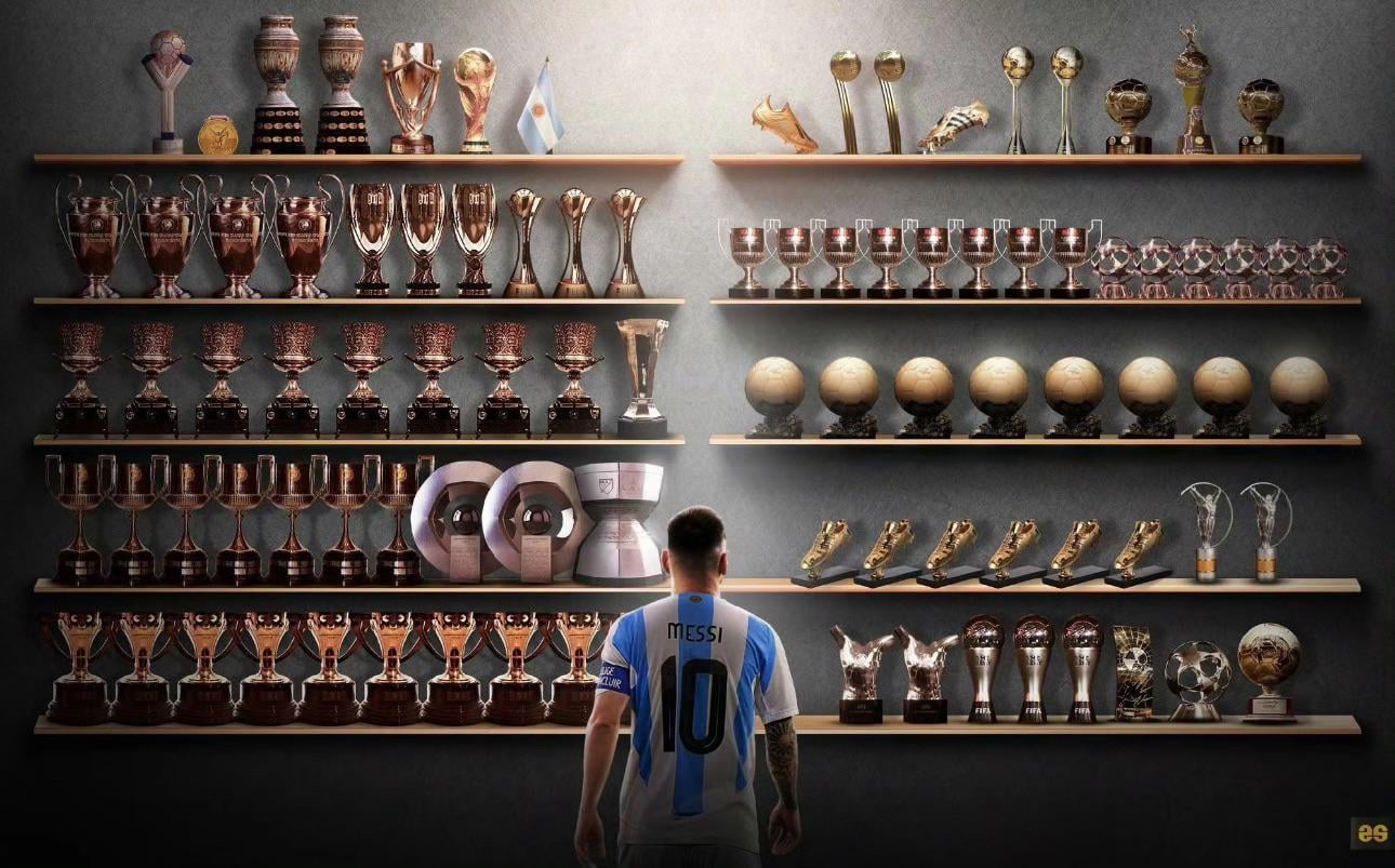 Just a friendly reminder that exactly one year ago, Lionel Messi became the most decorated footballer of all time, surpassing Dani Alves' record. Lionel Messi won 35 trophies with FC Barcelona.