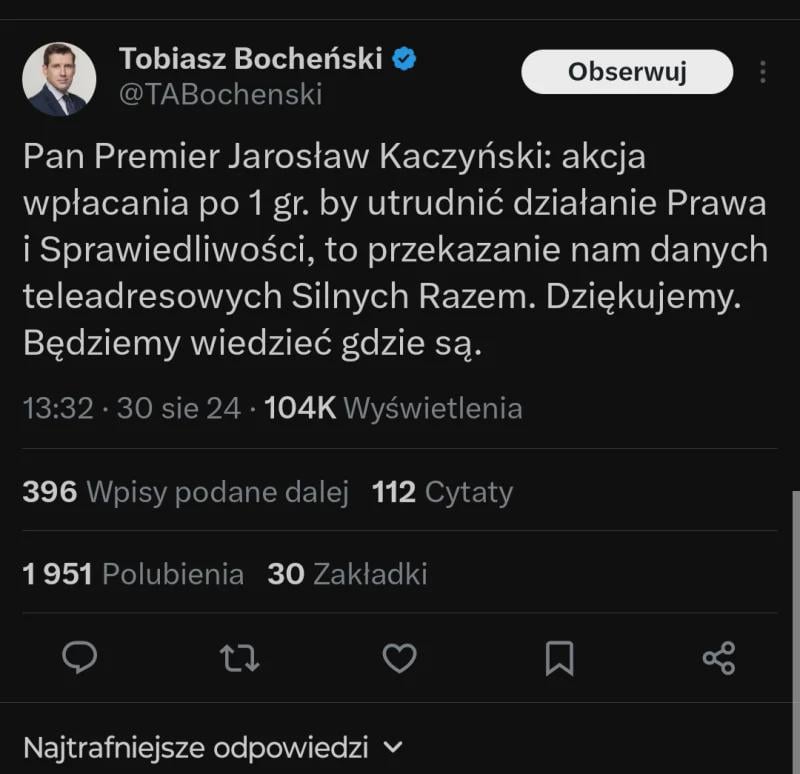 Mistrz szachów 5D zaczyna grozić wyborcom