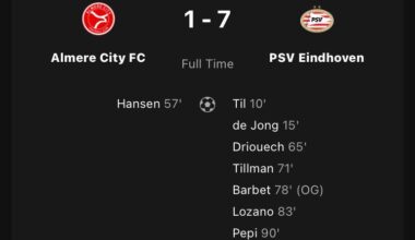 PSV doet een Brazilitje: 1-7