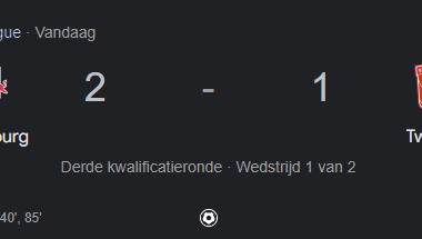Twente redt de meubelen met late treffer in met 2-1 verloren wedstrijd tegen RB Salzburg