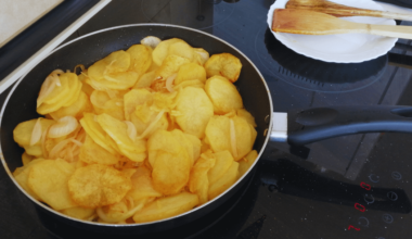 Fried Potato Slices and Onions