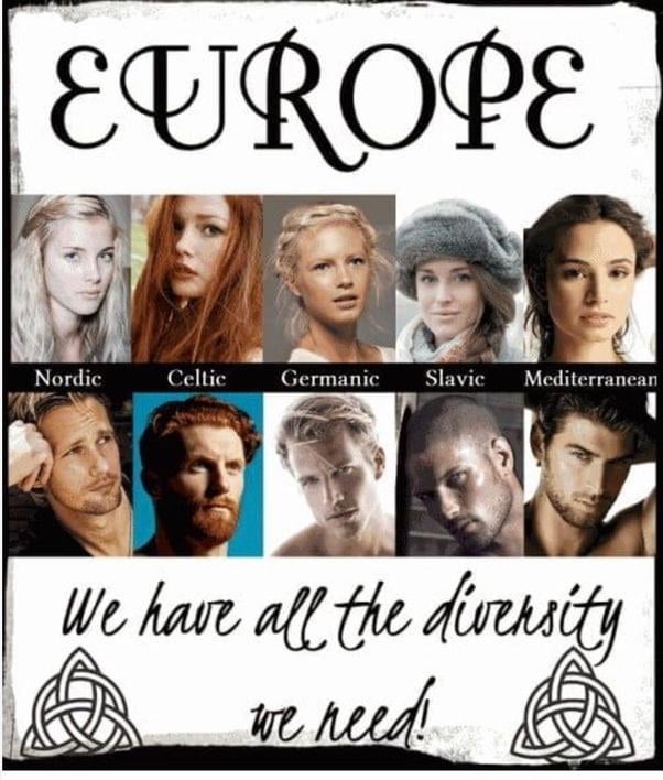 You know it's fake when you see the Celtic and Slavic men