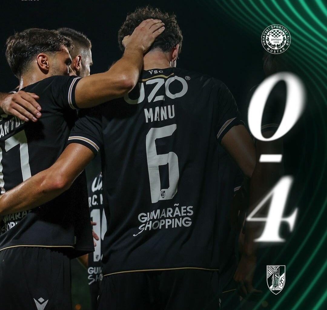 Vitória SC destrói Zrinjski Mostar por 7-0 no agregado da eliminatória e está na Liga Conferência