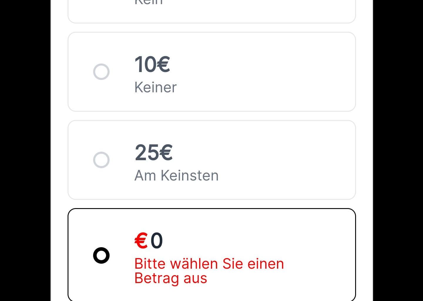 Spenden an KEINE