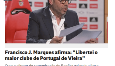 Mais mudanças no Benfica. Novo diretor de comunicação faz primeiras declarações