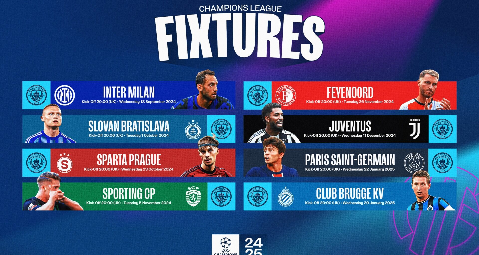 UCL fixtures timing and dates out