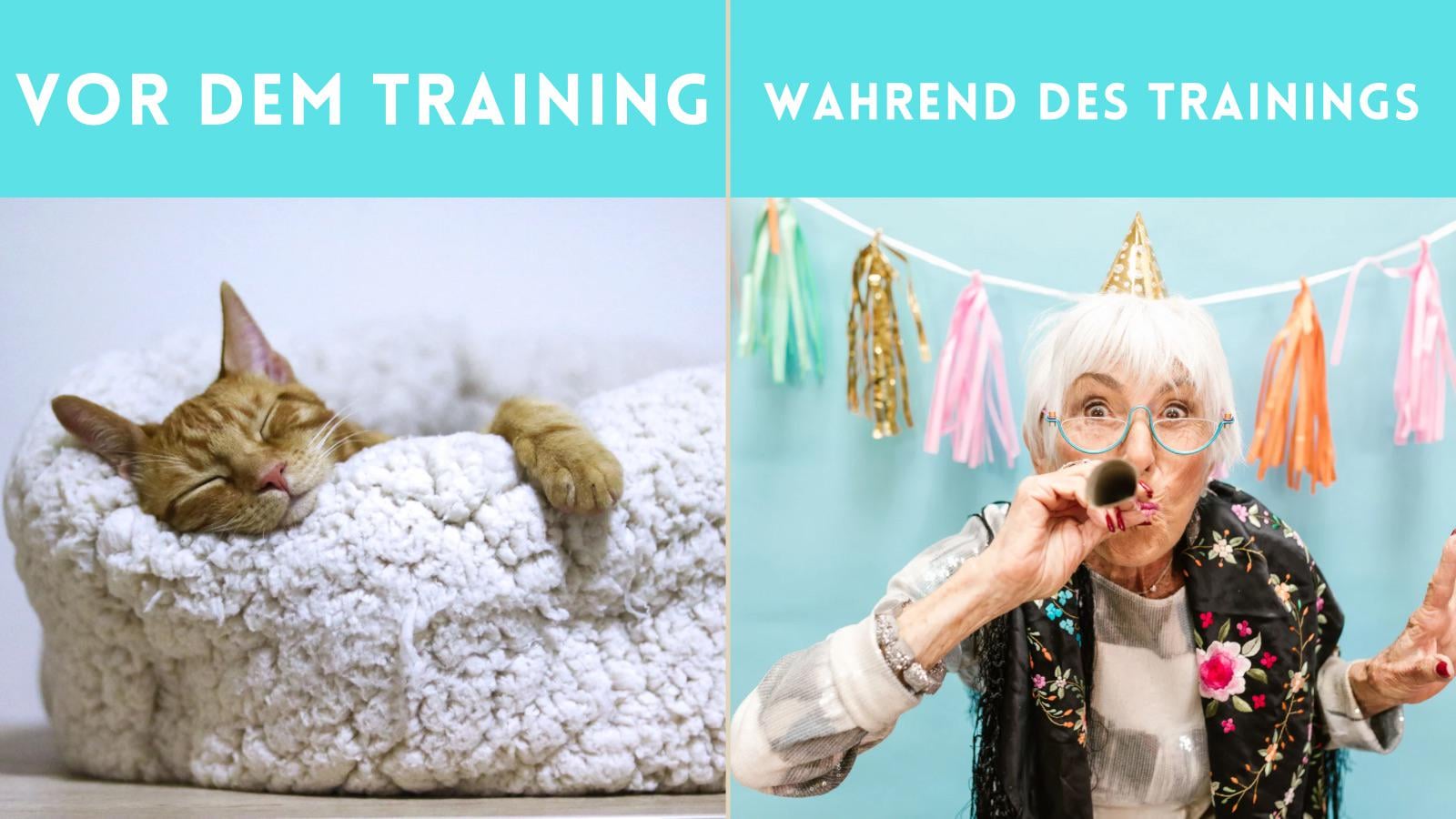 Vor dem Training VS Nach dem Training