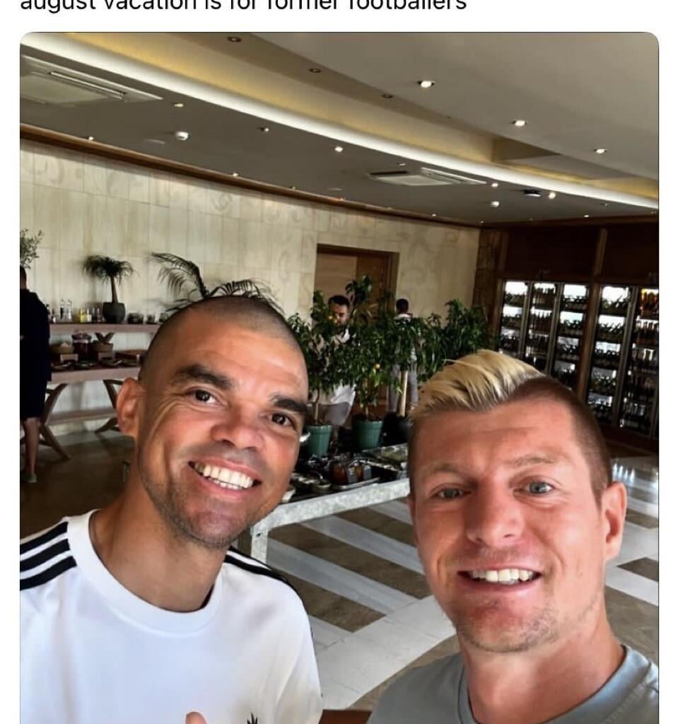 [Toni Kroos on Instagram] august vacation is for former footballers