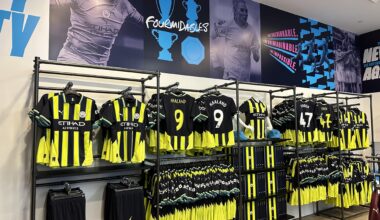 Away kits on display in NYC pop up shop