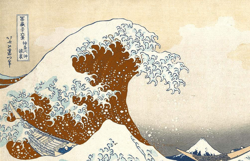 "La grande vague d'excrément sur r/rance" (1830) -Hokakasai.