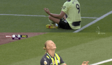 Haaland had to run it back. 2 year anniversary of his first goal for Manchester City 🧘‍♂️