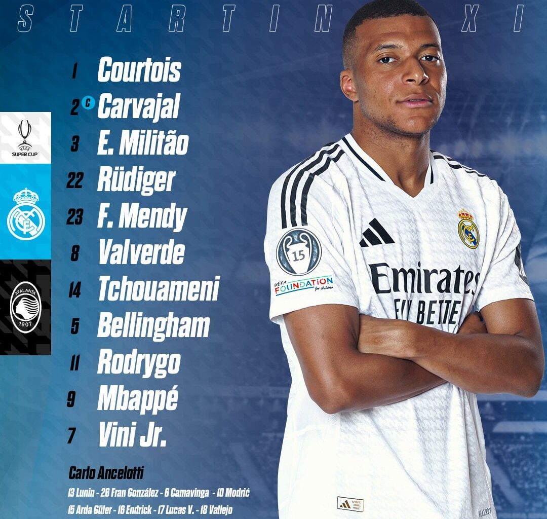 Starting XI vs Atalanta