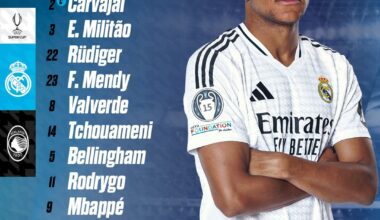 Starting XI vs Atalanta