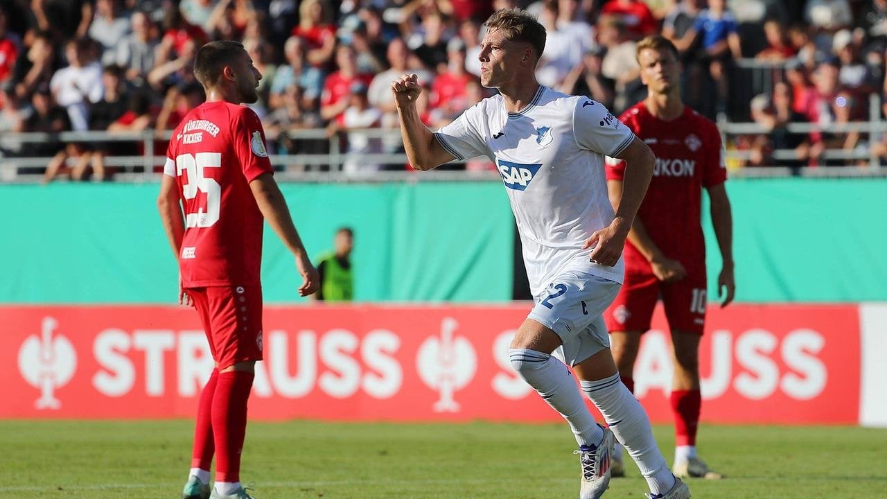 DFB-Pokal: Hoffenheim zittert sich gegen Würzburg in die nächste Runde