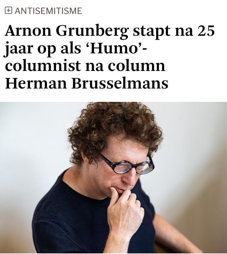 Arnon Grunberg stopt bij Humo na Brusselmans’ antisemitisme