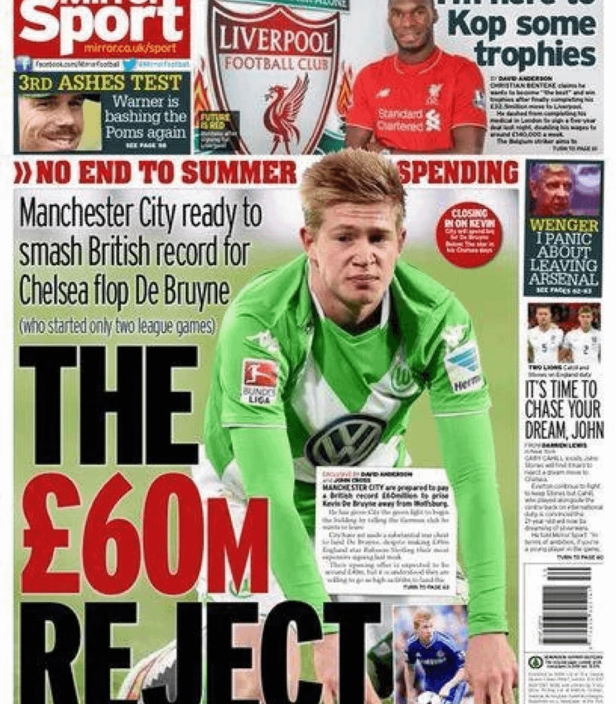 The Mirror Football front page, nine years ago 𝐭𝐨𝐝𝐚𝐲... 📰⤵️