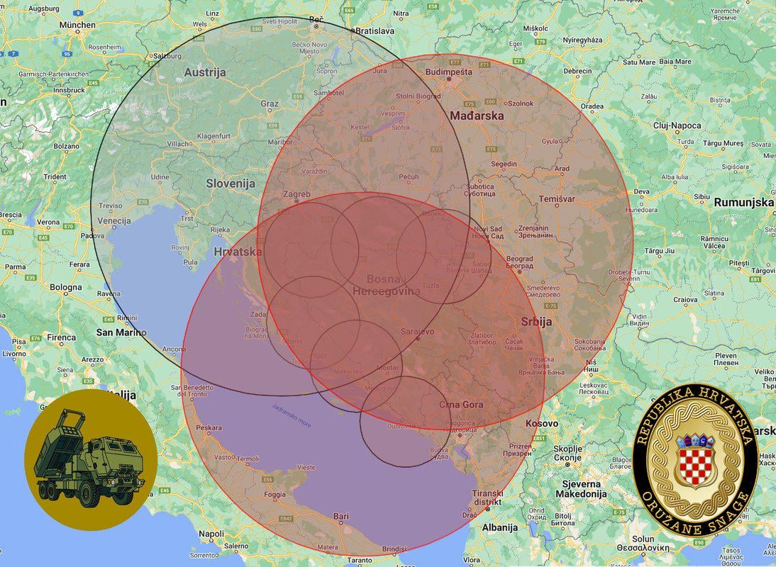 Zona djelovanja sustava HIMARS+MGM-140 ATACMS