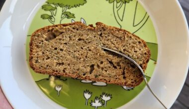 Zucchini bread (cake) for dessert, made with a home-grown zucchini...