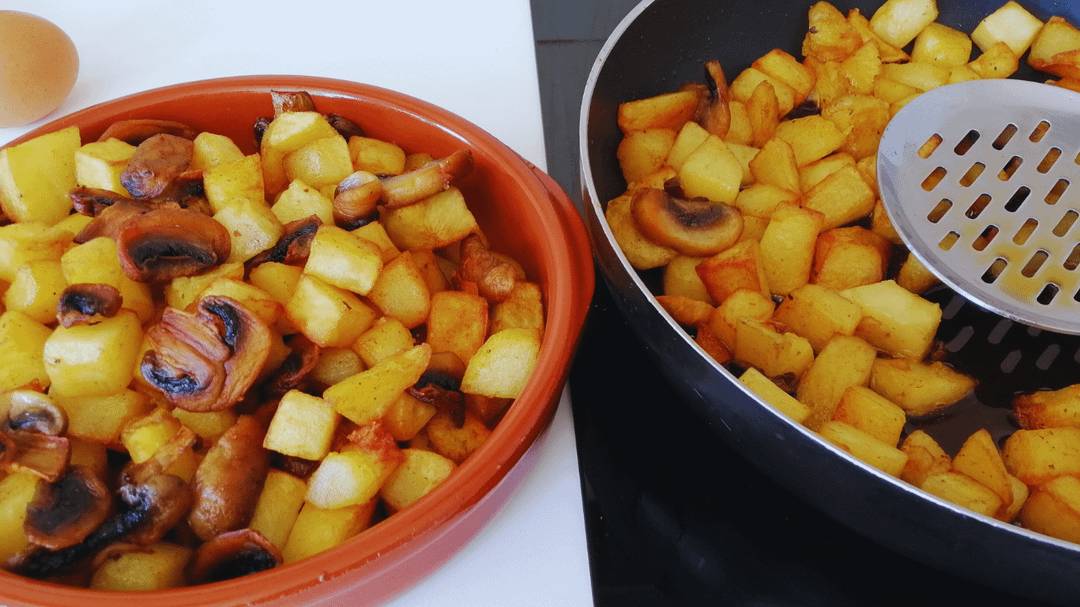Small Fried Potatoes & Mushrooms