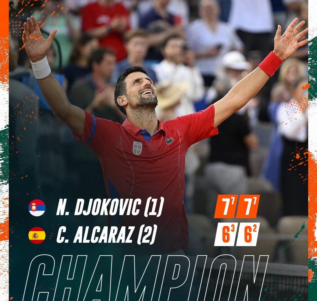 Novak Djokovic win his first Olympic gold medal!