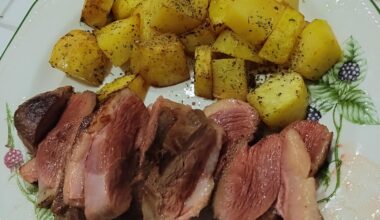 Duck breast with potatoes
