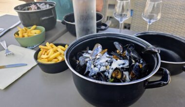 Moules frites with a Maroilles sauce 🦪