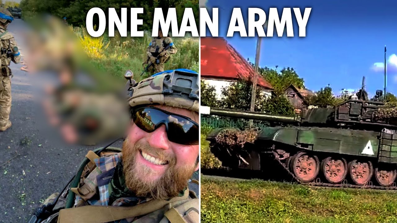 Ukrainian soldier captures 28 Putin PoWs who surrendered when he aimed his tank at their bunkers