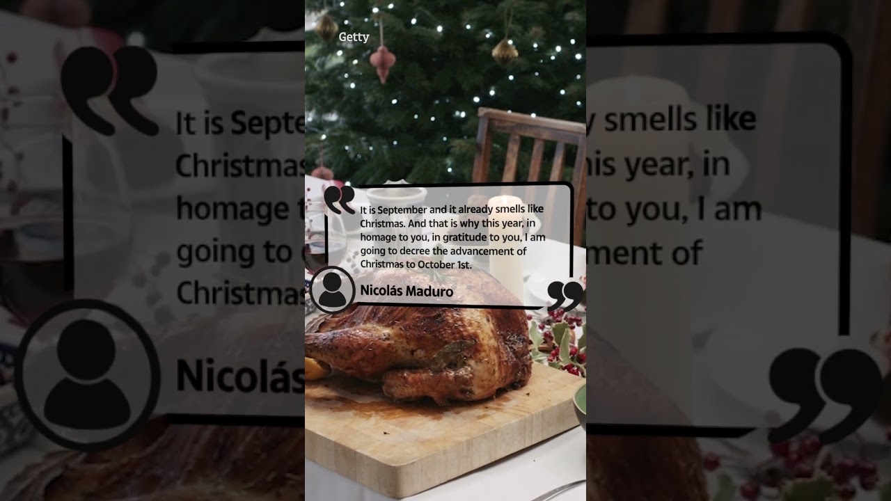 Venezuela's mad dictator changes date of CHRISTMAS to October 1st. #thesun #venezuela #christmas