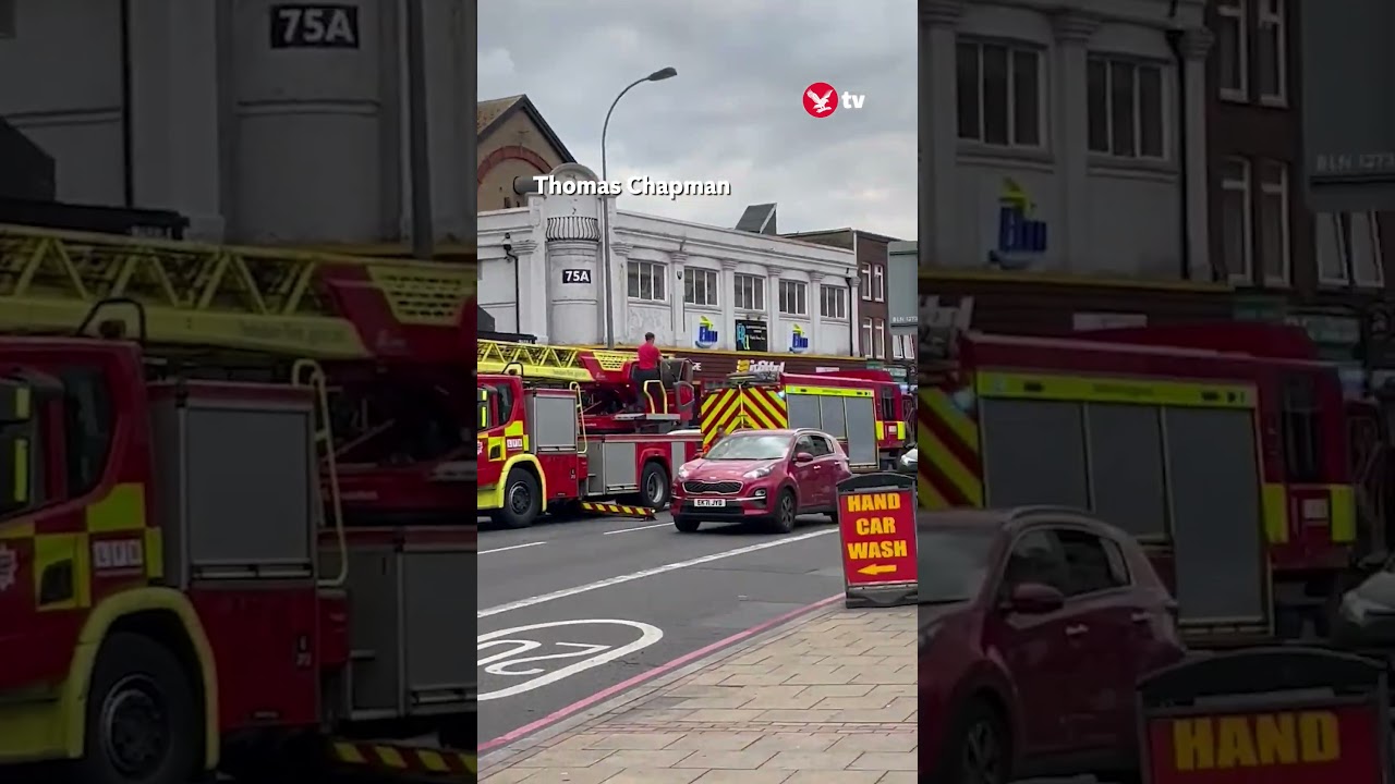 70 firefighters tackle blaze in high rise on day Grenfell report released #news #shorts