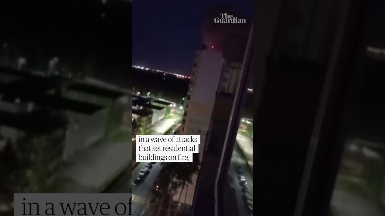 Moment of explosion at apartment building near Moscow amid overnight drone attacks