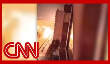 See the moment Ukrainian drones hit Moscow region