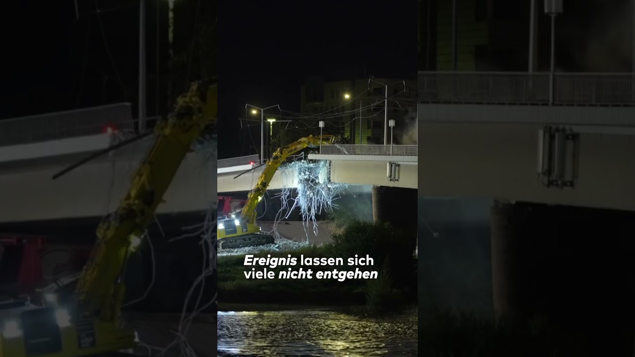 CAROLABRÜCKE: Kawumm! Hier kracht ein weiterer Teil der Brücke in Dresden zusammen #shorts