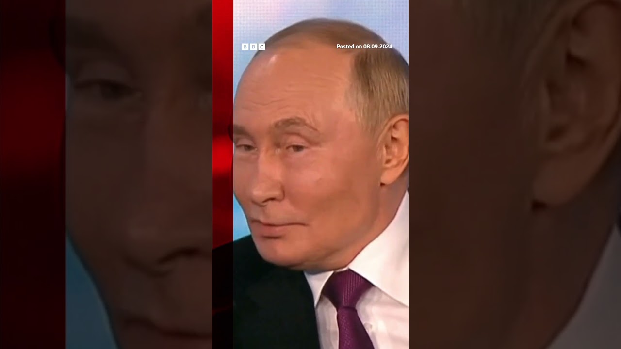 Donald Trump reacts to Putin saying he'd prefer Kamala Harris as US president. #USElection #BBCNews