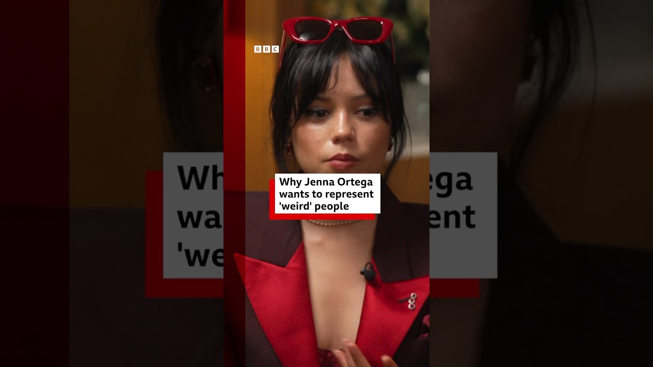 Jenna Ortega says she's excited to play 'weird' characters. #JennaOrtega #Beetlejuice #BBCNews