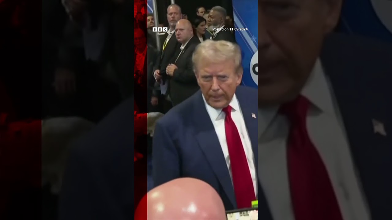 Donald Trump was also asked about Taylor Swift's endorsement of Kamala Harris. #USElection #BBCNews