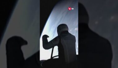 Billionaire exits SpaceX's Dragon craft for first-ever private spacewalk #shorts