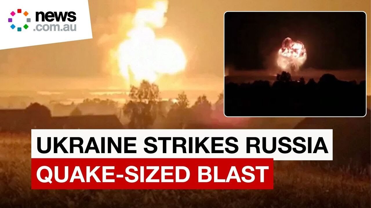 Devastating Ukrainian drone strike shakes Russian arsenal with massive blast