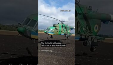 The flight of the Ukrainian helicopter at ultra-low altitude #warinukraine #united24media #united24