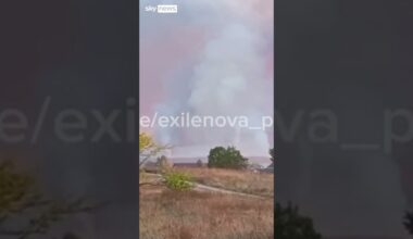 Huge explosion after drone attack in Russia