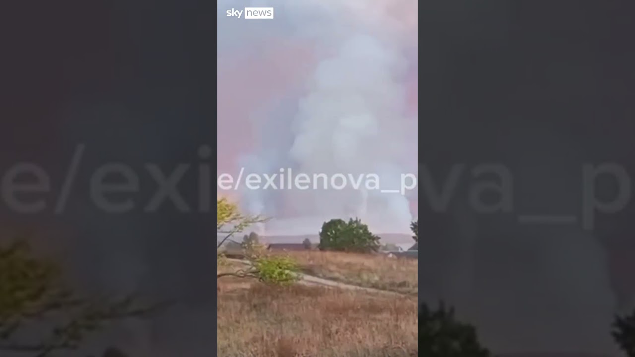 Huge explosion after drone attack in Russia