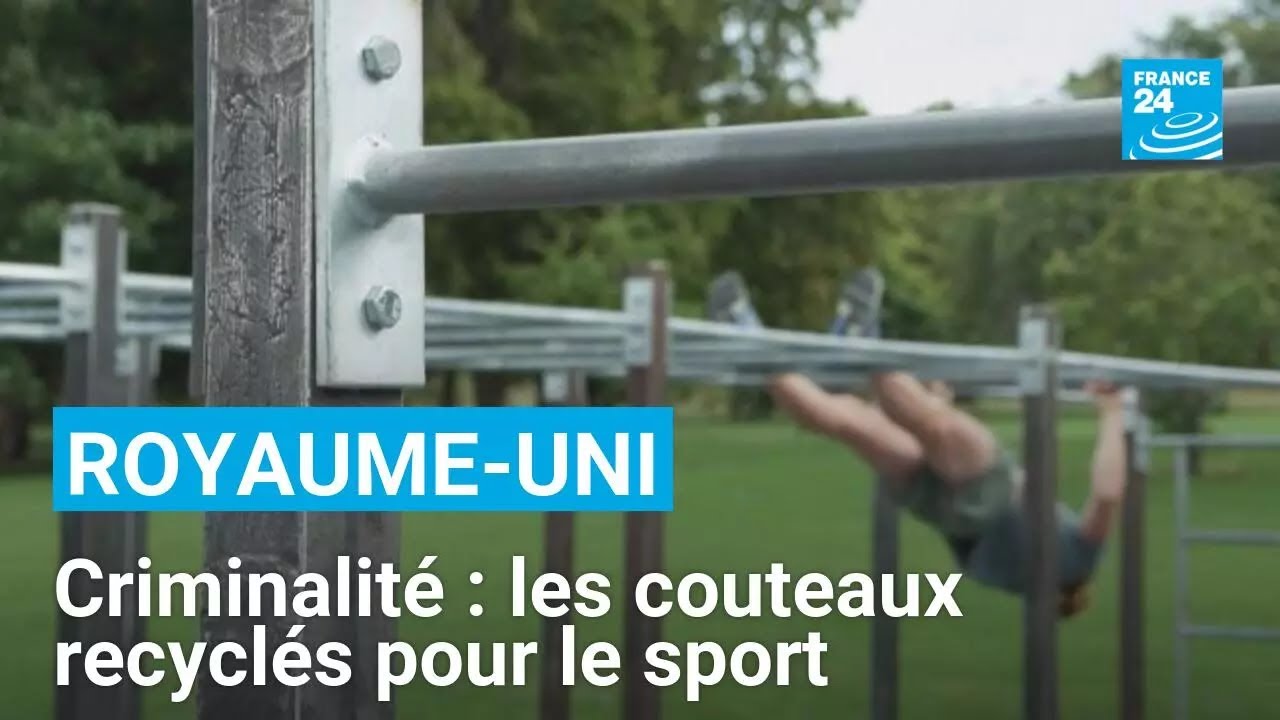 Contre la criminalité au Royaume-Uni, des couteaux recyclés en matériel de musculation
