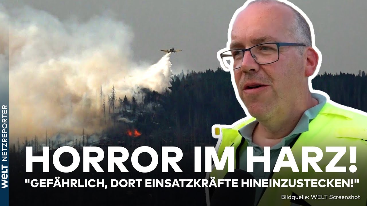 HORROR IM HARZ: Berg brennt! 500 Touristen wegen Waldbrand vom Brocken gerettet! | NETZREPORTER
